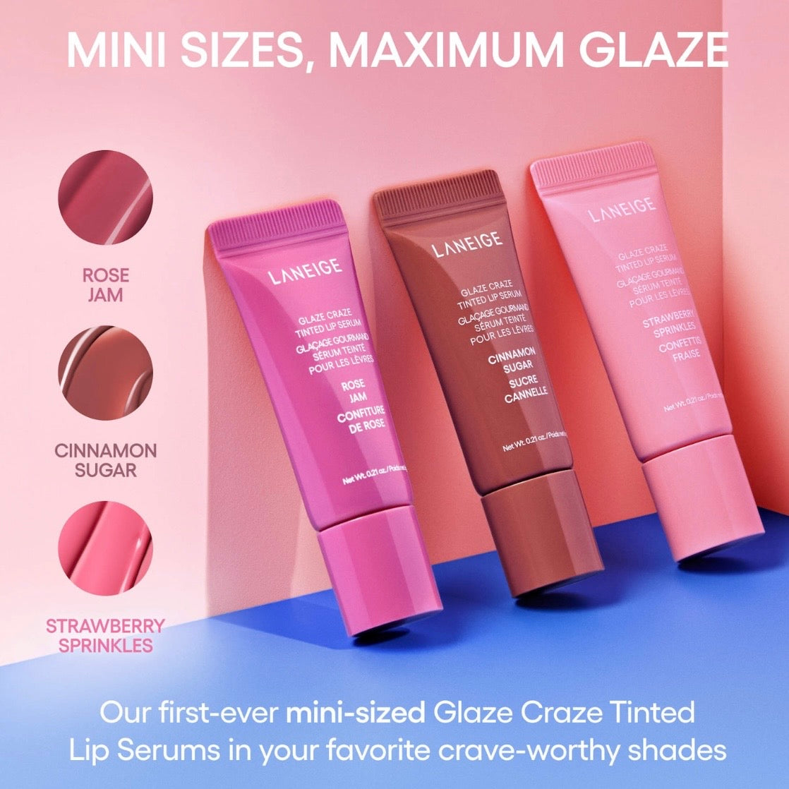 Laneige Glassy Lip Minis Set