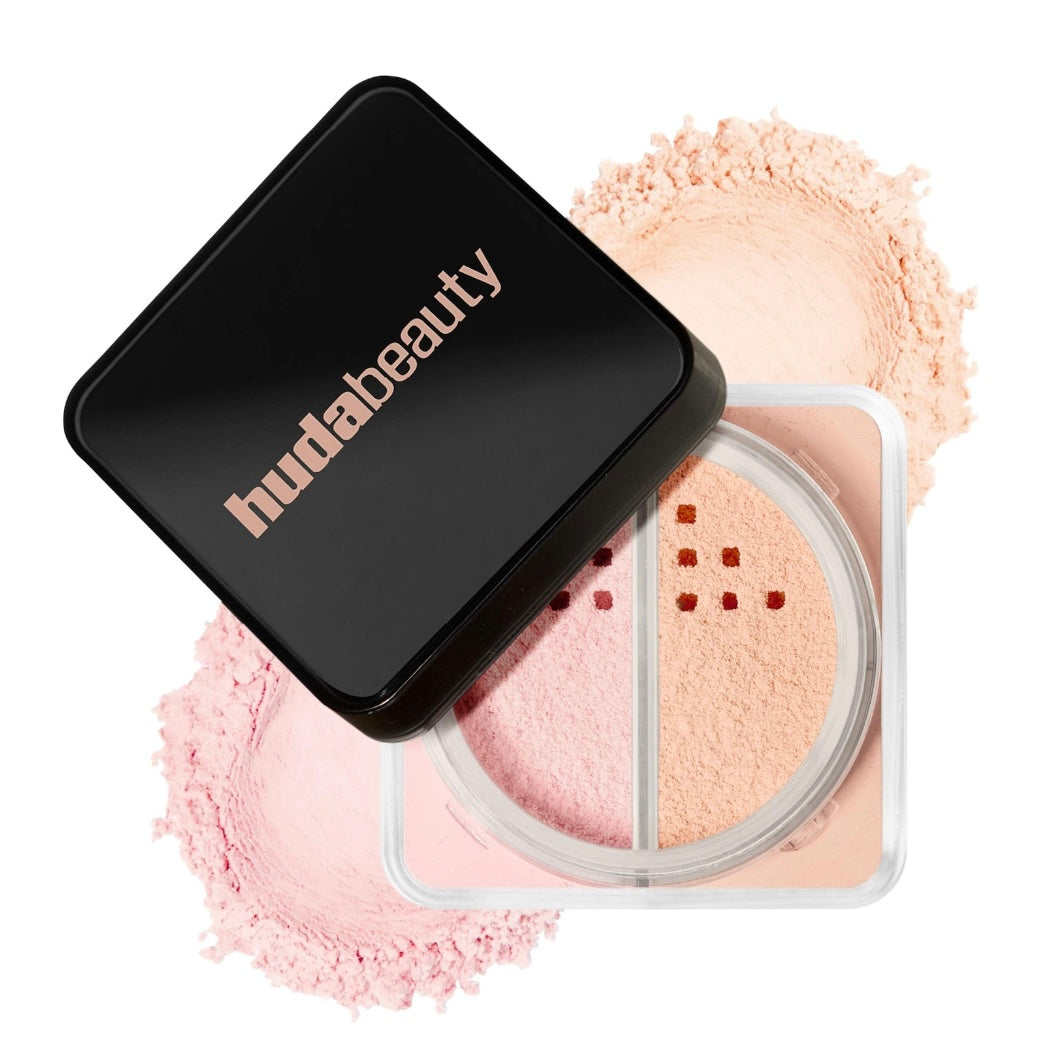 Huda Beauty Easy Bake Loose Powder Brightening + Correcting Duo (Cherry Peach)