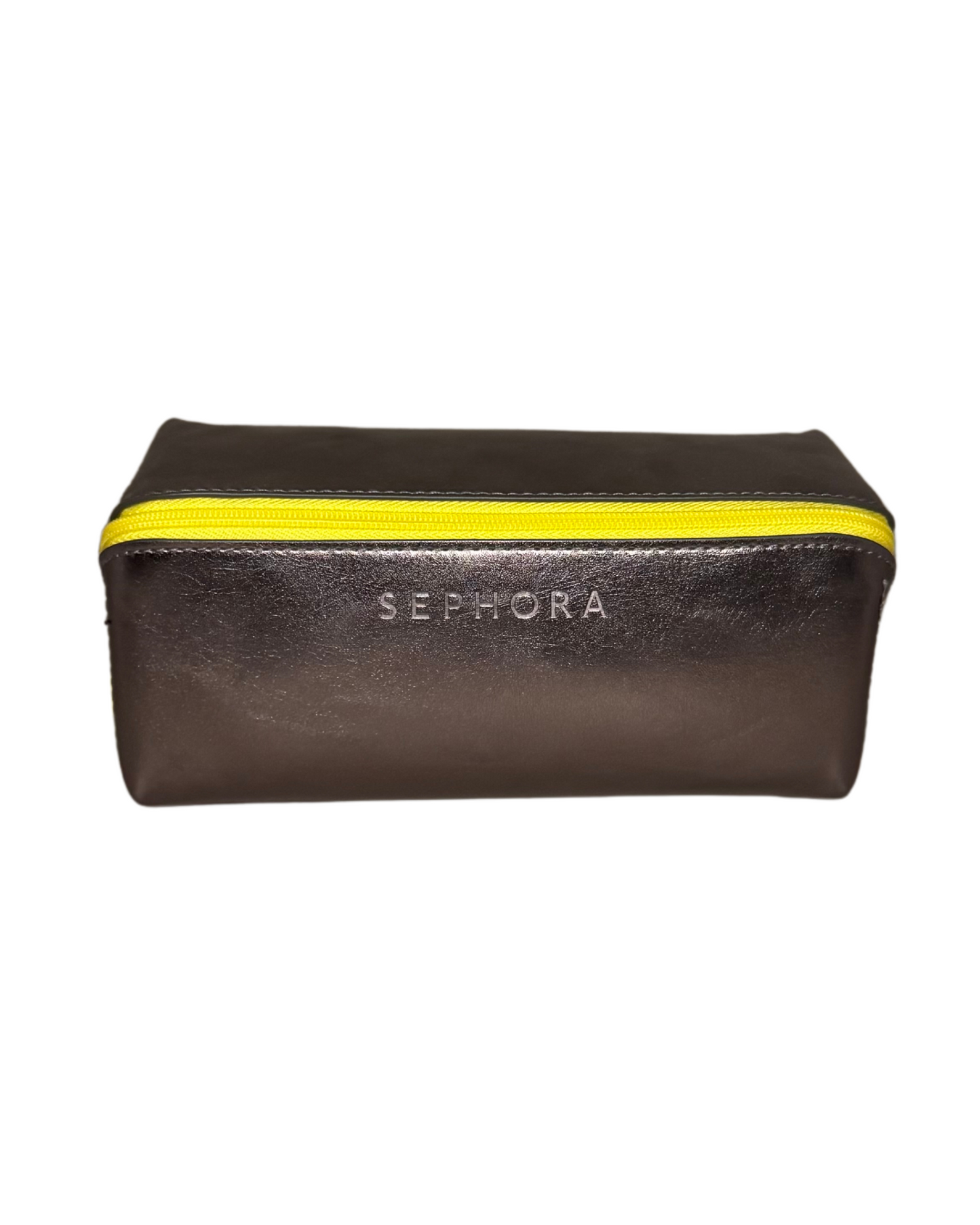 Sephora Metallic/Yellow Makeup Bag