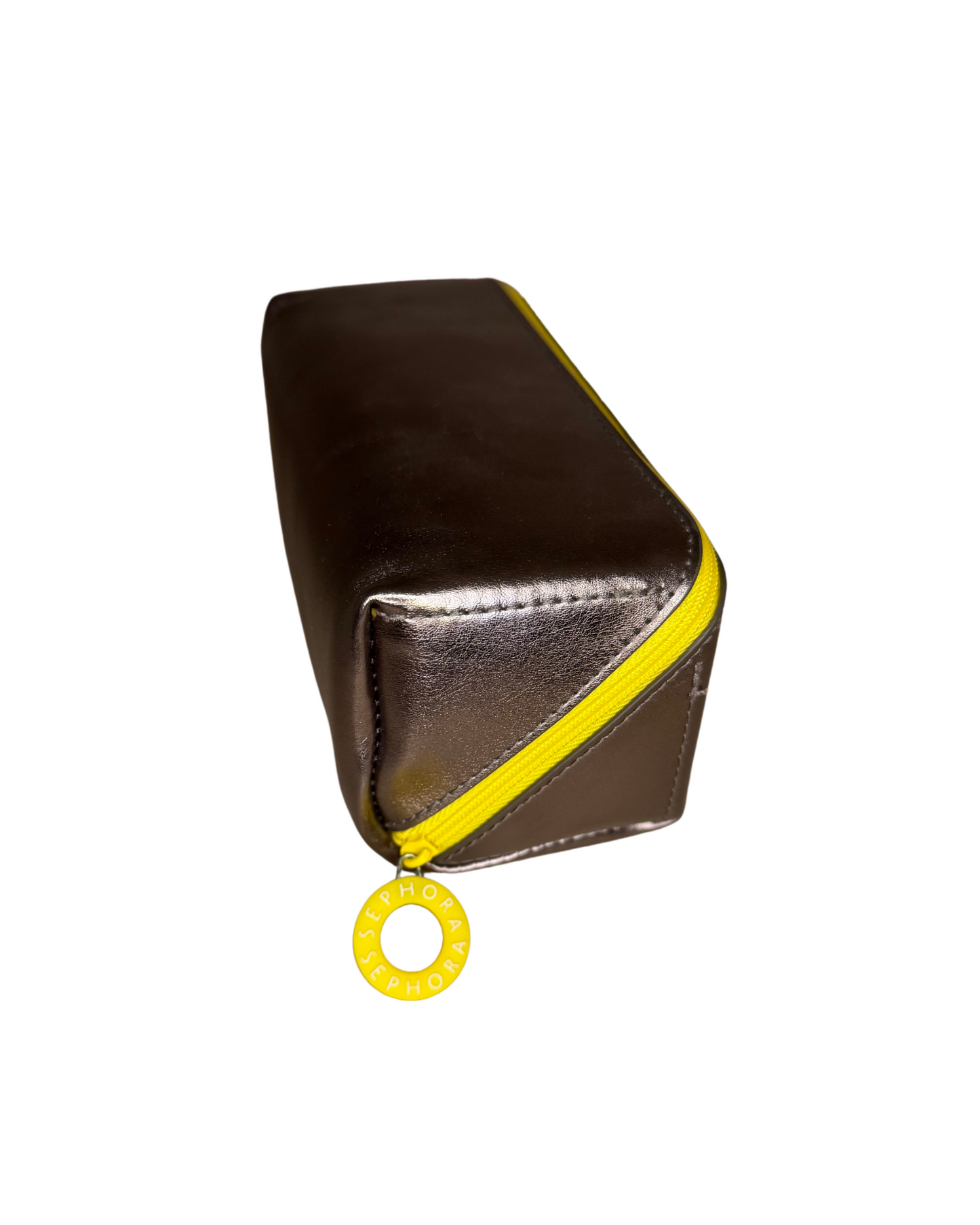 Sephora Metallic/Yellow Makeup Bag