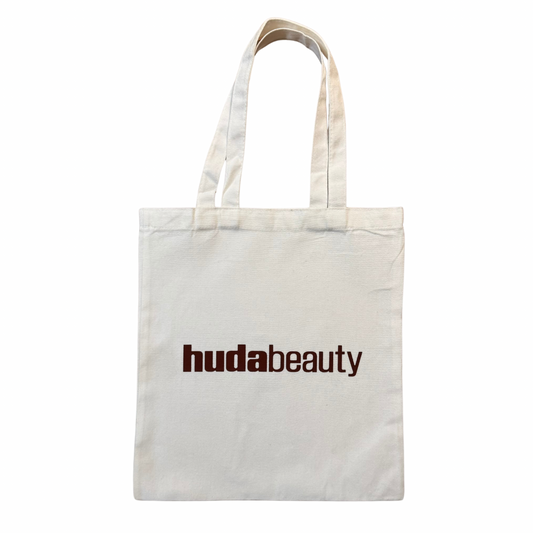 Huda Beauty White Tote Bag (New Logo)