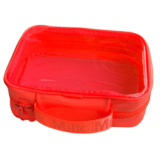 Milk Orange Transparent Makeup Bag