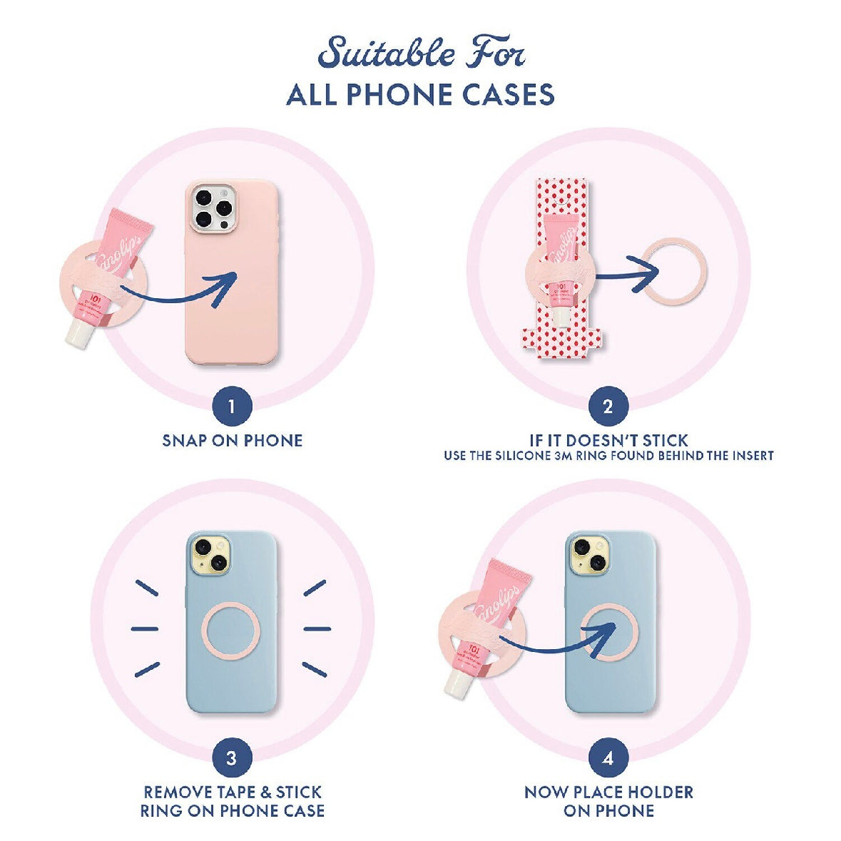 Lanolips 101 Ointment Strawberry & Phone Lip Balm Holder