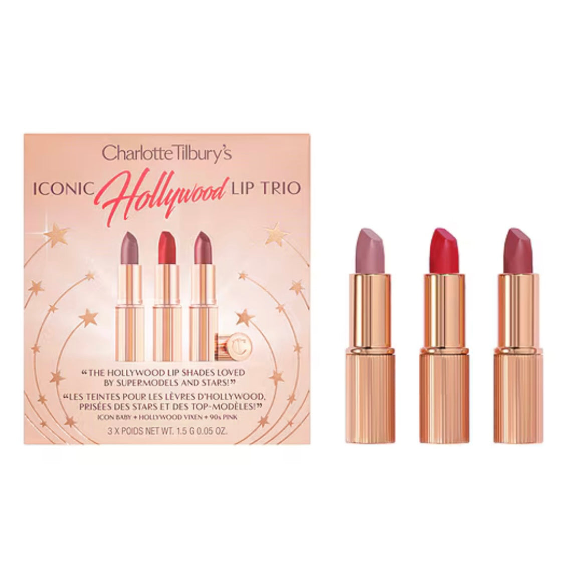 Charlotte Tilbury Iconic Hollywood Mini Lip Trio