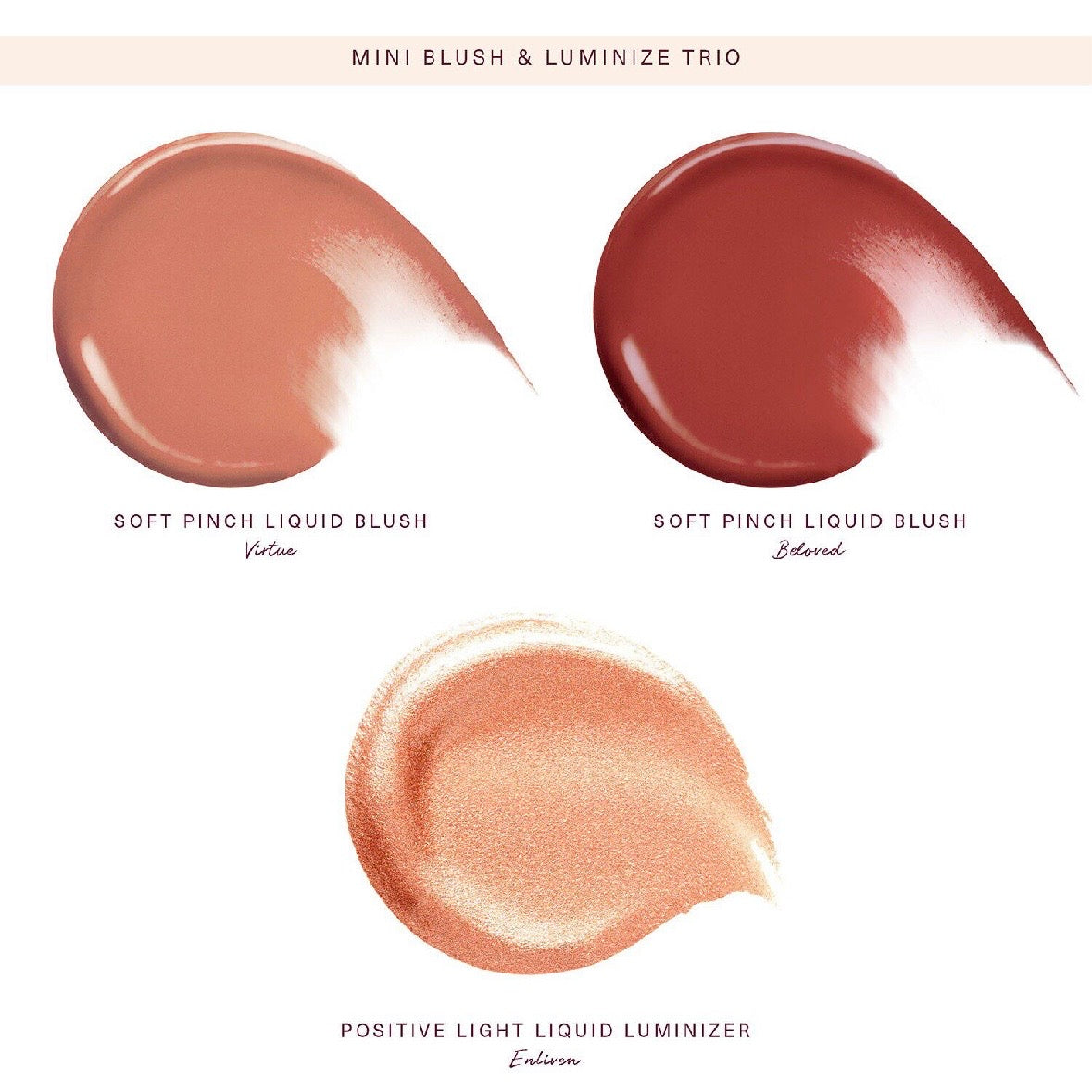 Rare Beauty Mini Blush & Luminize Trio Set